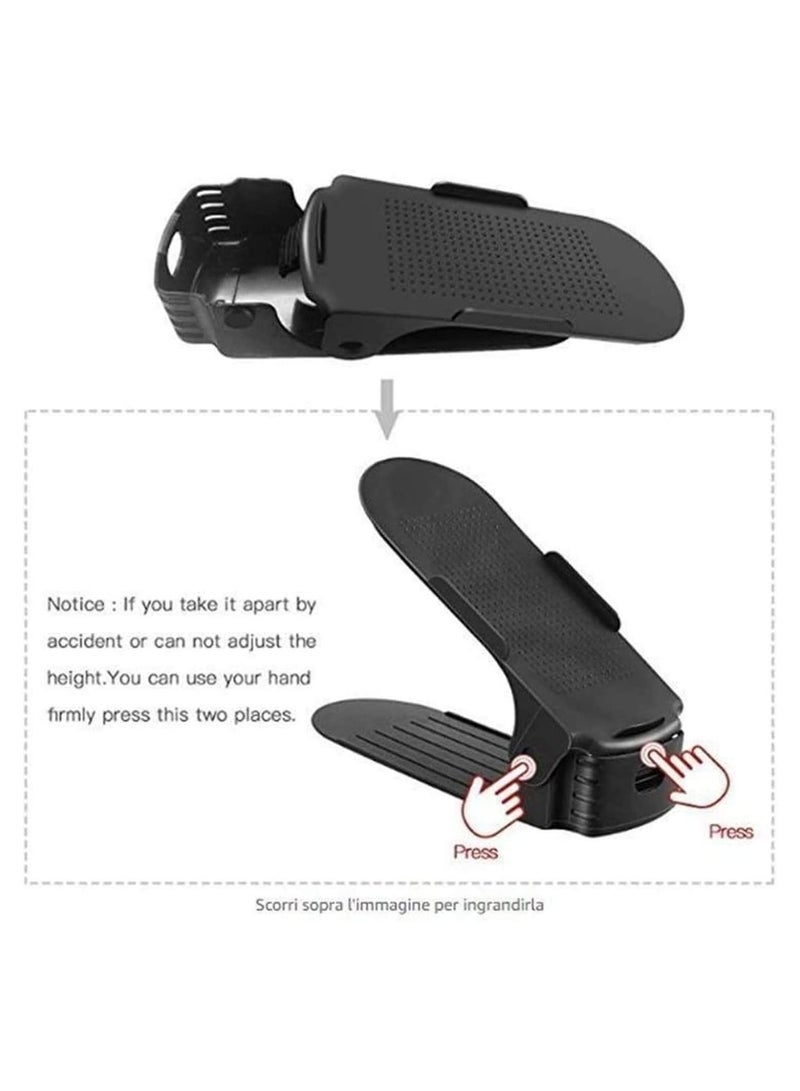 Cool Baby Set Of 9Pcs Black Shoe Slots Organizer Display Rack Space Saver Shoe Rack Holder - Image 3