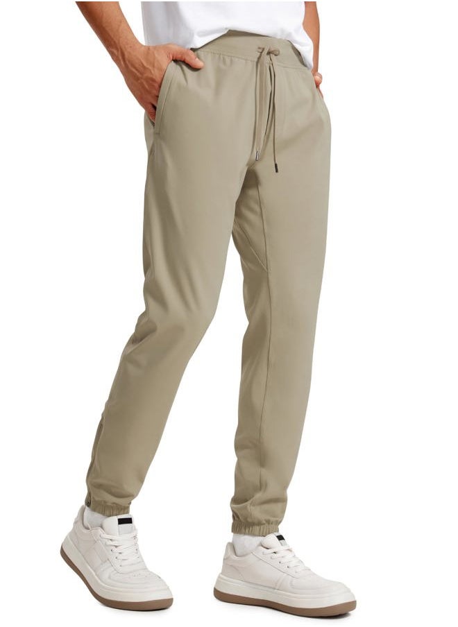 CRZ YOGA - Mens 4-Way Stretch Golf Joggers with Pockets 30" - Track Gym Athletic Workout Hiking Pants Khali Barley Medium - Image 1