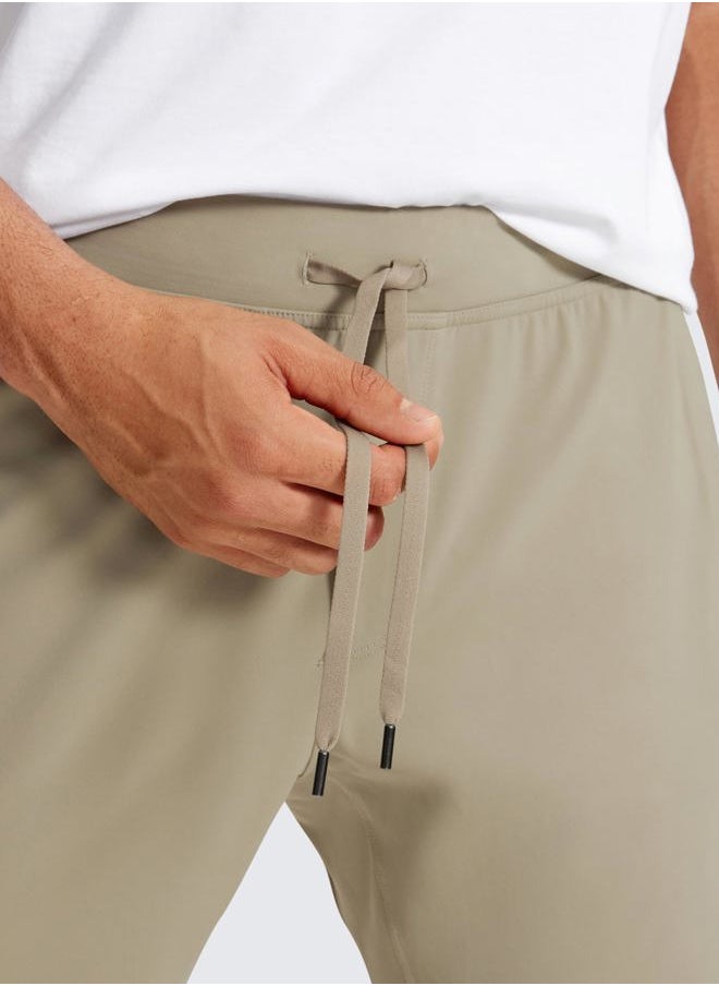 CRZ YOGA - Mens 4-Way Stretch Golf Joggers with Pockets 30" - Track Gym Athletic Workout Hiking Pants Khali Barley Medium - Image 1