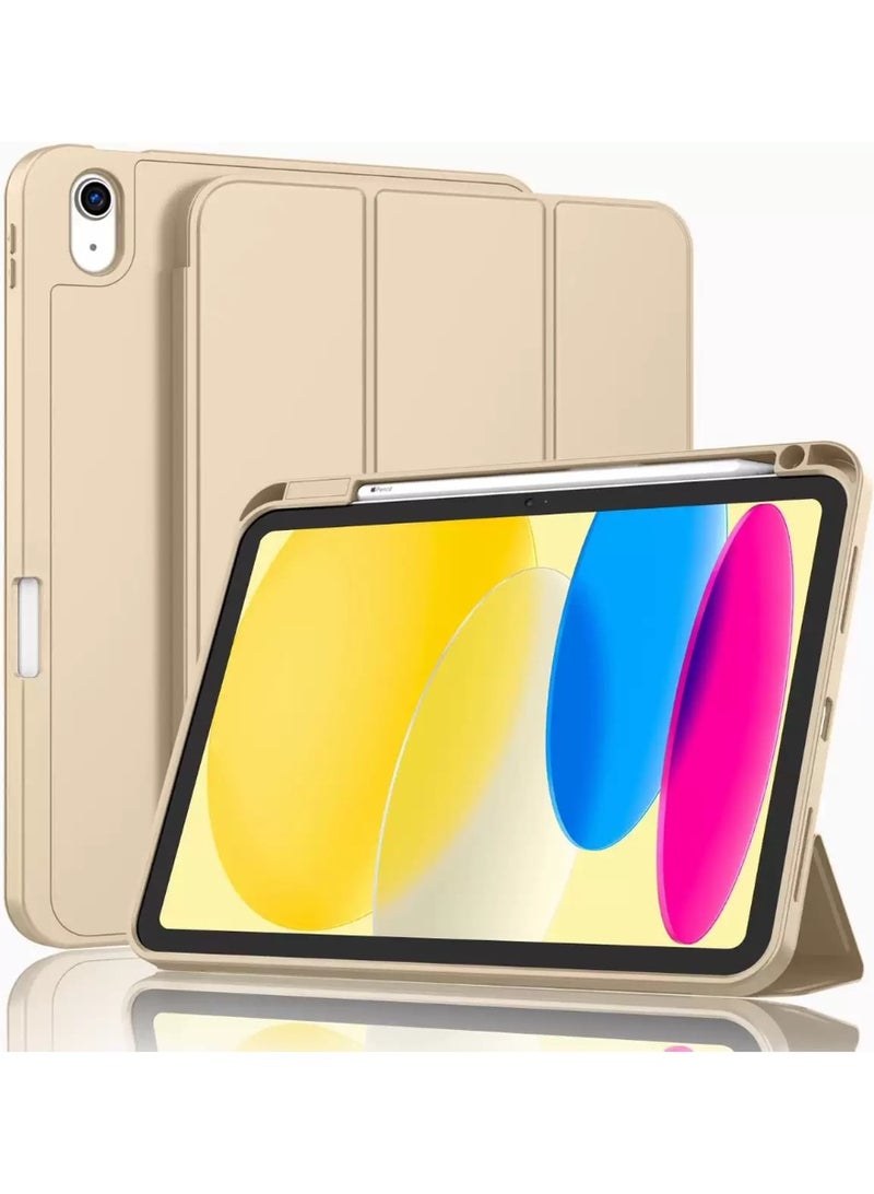 iPad (A16) Case/iPad 10th Generation Case 【11-Inch 2025/10.9 Inch 2022】 with Pencil Holder, Smart Cover with Soft TPU Back 【Support Auto Wake/Sleep】