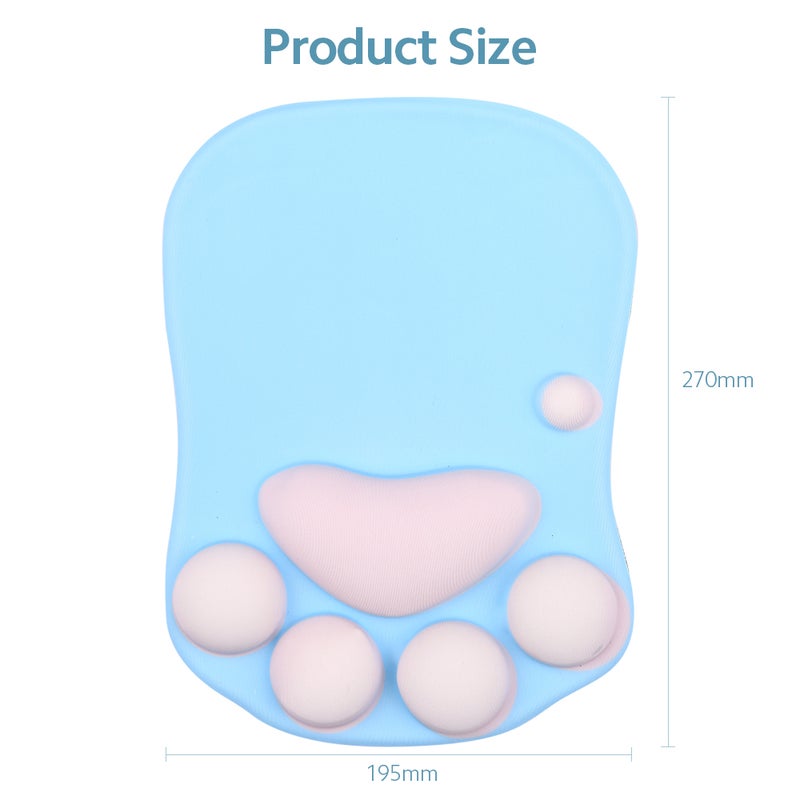 Silicone Wrist Pad Cute Cat Claw Silicone Pad Anti-slip Pad Smooth Movement Accurate Positioning Black - Image 3