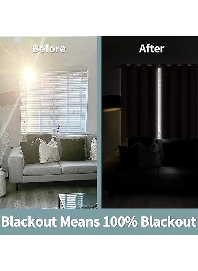 BFAM 100% Blackout Curtains for Bedroom with Black Liner, Thermal Insulated Thick Double Layers Total Light Blocking Grommet Window Curtains 1 Panel - Image 5