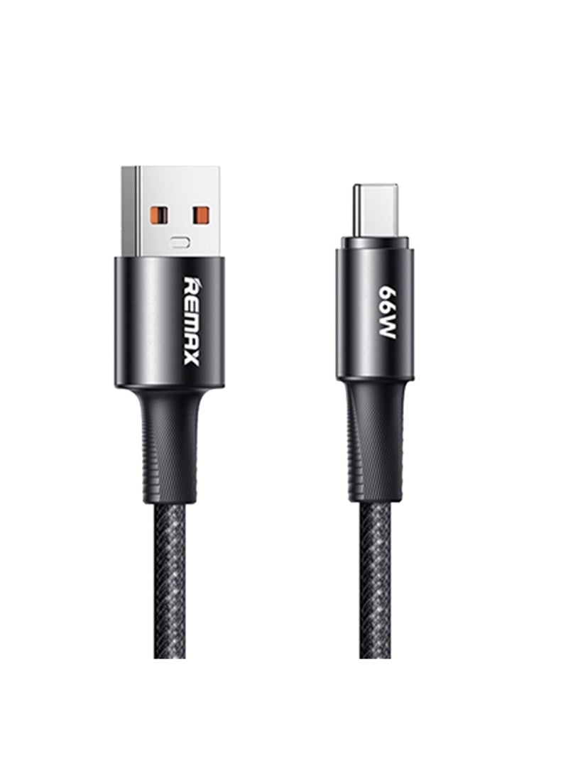 ريماكس كابل شحن سريع بقوة 66 واط من USB الى Type c  - Image 1