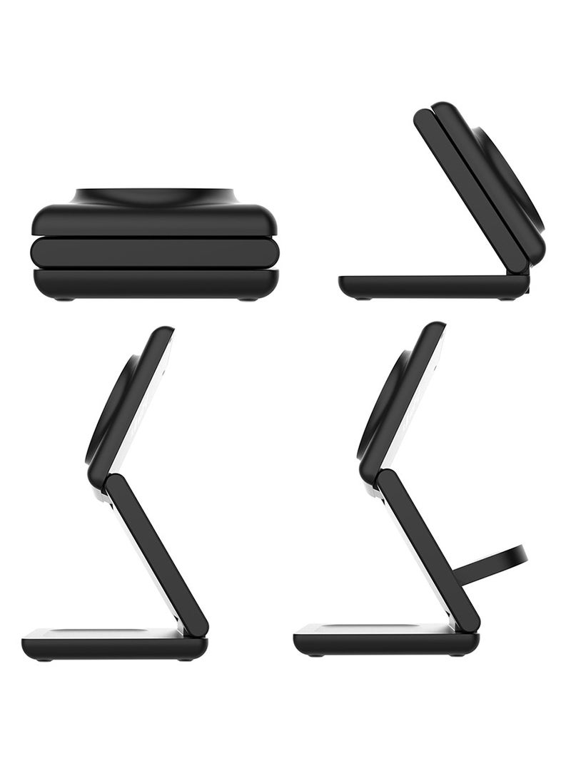 Beauenty Fast Wireless Charger, Magnetic Foldable 3 in 1 Charging Station for Apple Devices,15W Portable Charger for iPhone 16/15/14/13/12 for Apple Watch 9/8/7/6/5/4/3/SE, for Airpods3/2/Pro - Image 5