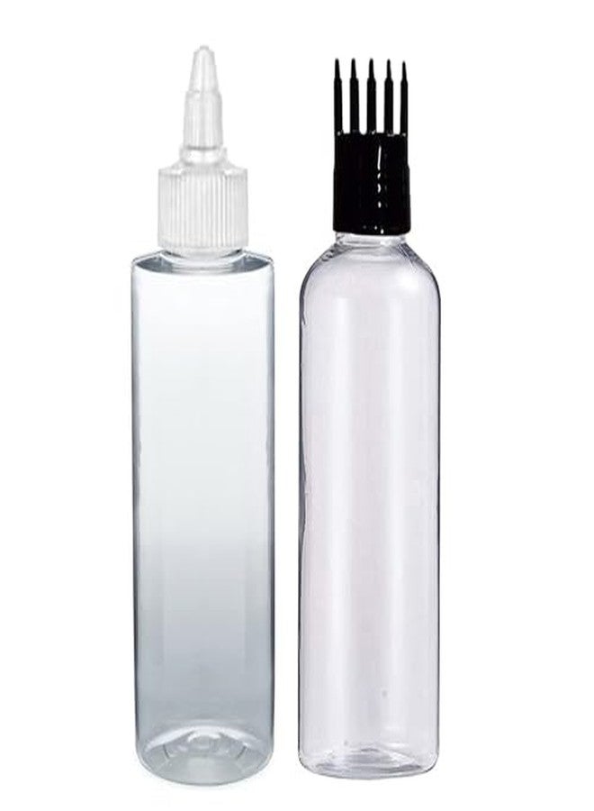 PHARCOS 100ml Twist Top Applicator + Hair Root Applicator Bottle - Refillable Plastic Bottle for Hair Oil, Scalp Treatment, Shampoo, DIY Hair Care, Easy Root Application, Leak-Proof Nozzle (1 Piece) - Image 1