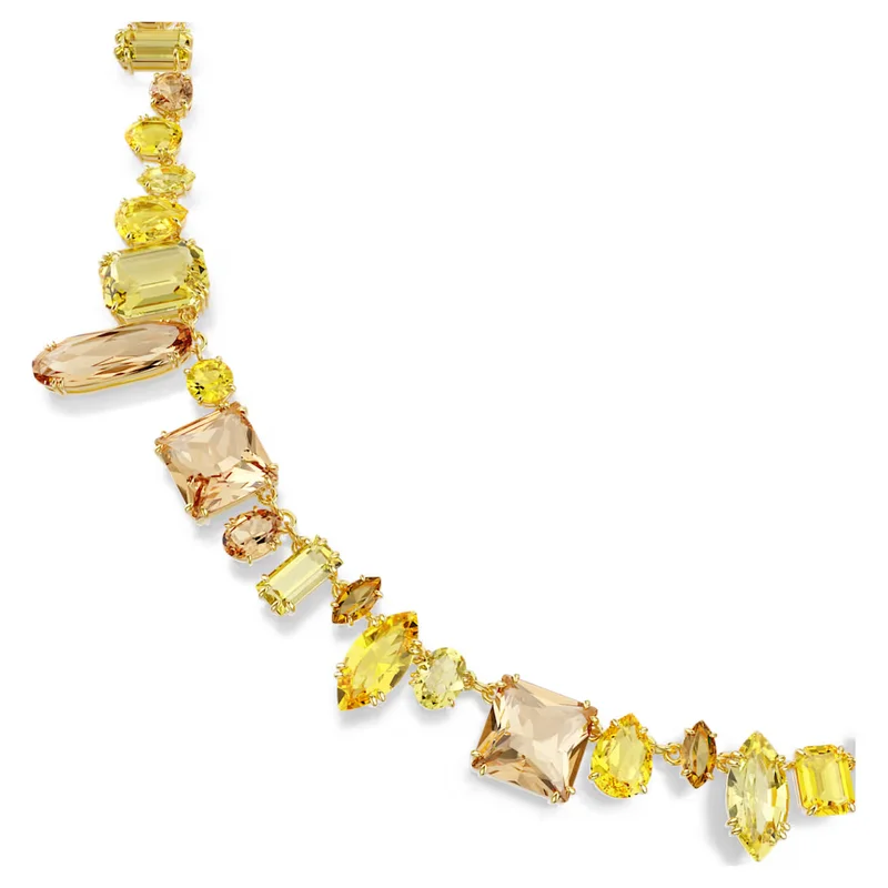 SWAROVSKI Swarovski Gema strandage Mixed cuts, Yellow, Gold-tone plated