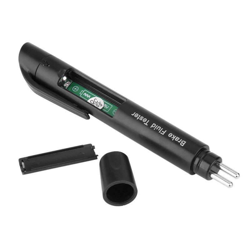 سائل الفرامل الفاحص المحمول بشاشة LED لاختبار سائل الفرامل - مؤشر رطوبة بـ 5 أضواء، قلم فحص جودة الزيت لأنظمة DOT3 وDOT4 وDOT5 للتشخيص الآلي - Image 2