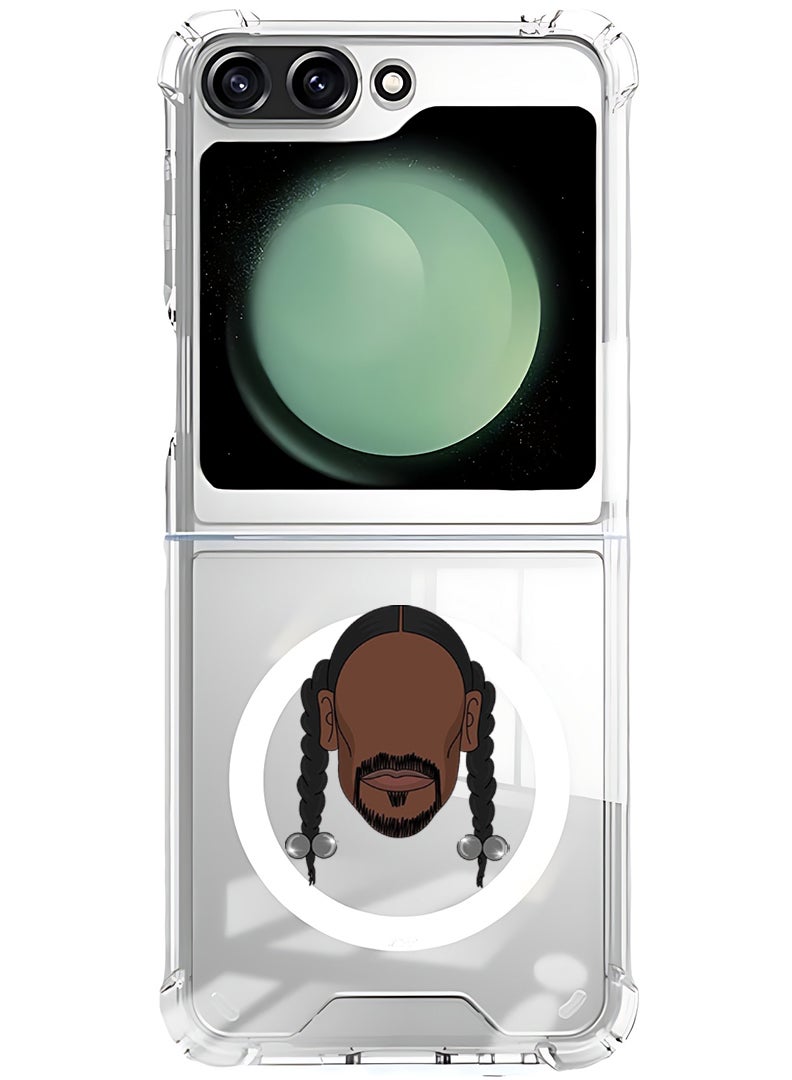 Theodor Magnetic Case for Samsung Galaxy Z Flip 6 Compatible with MagSafe Wireless Charging, Shockproof Phone Bumper Cover snoop dog  - Image 1