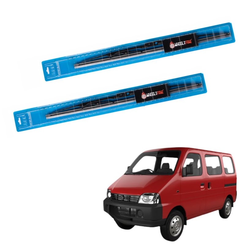 Wheelyfine Car Wiper Blades | Metal Frame | Water Repellent Windshield Wipers | Blade Refills For Maruti Eeco (2010 Onwards) Dr 16"/Pa 16" - Image 2