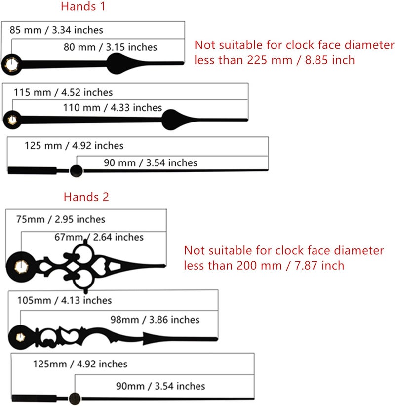 TIKROUND Youngtown 12888 Step Quartz Movement Repair Part with Hour Trigger Switch.1/8 Inch Maximum Dial Thickness, 3/4 Inch Total Shaft Length. A Hands - Image 4