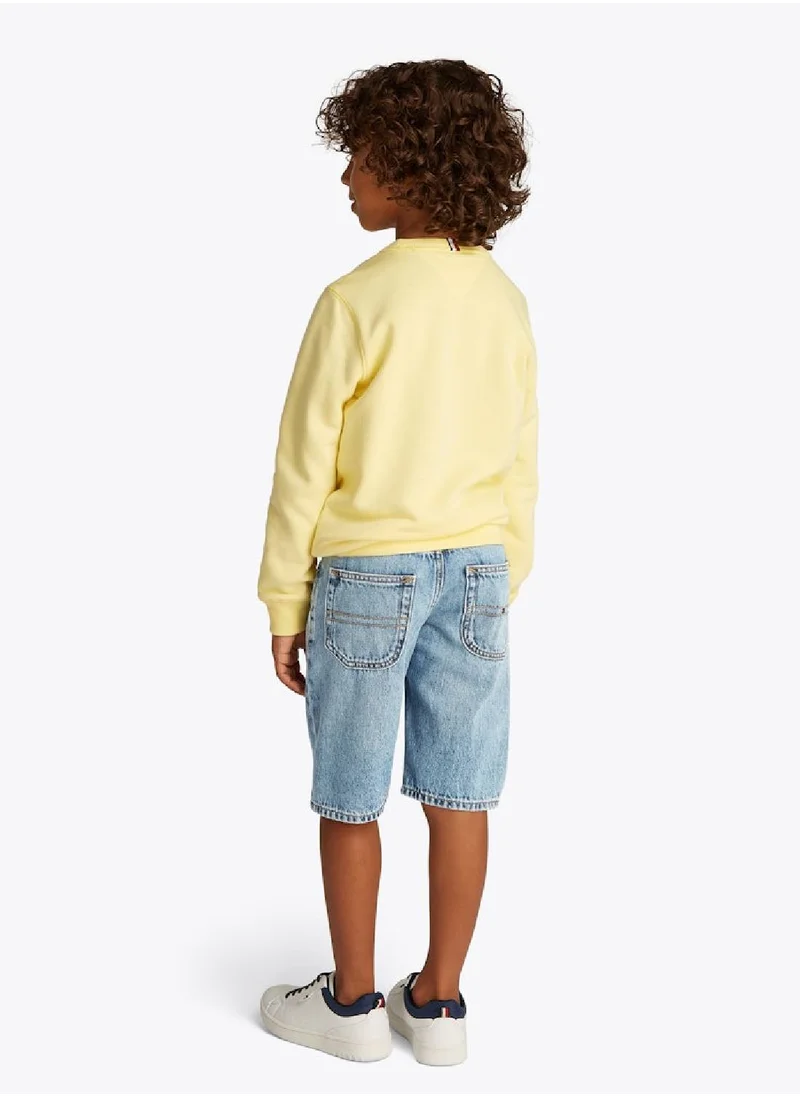 TOMMY HILFIGER Boys' Straight Leg Denim Shorts - Cotton, Blue