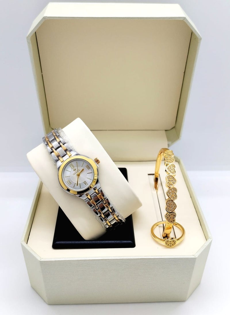 XII Women's watch set consisting of a watch, bracelet and ring