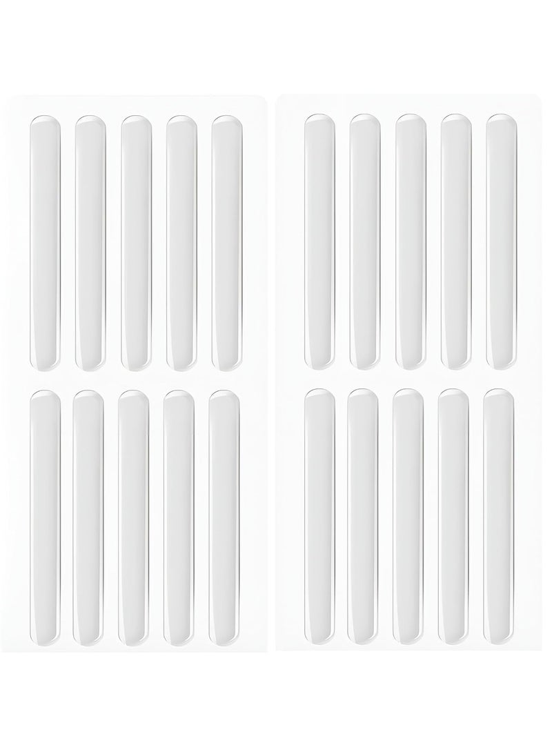 DIVOX Divox Clear Rubber Silicone Strip Wall Protector Cabinet Door Bumper Furniture Drawer Safety Stopper Silicon AntiSlip Silent Bumpers Self Adhesive Wall Protector Furniture Crash Pads 20  - Image 1