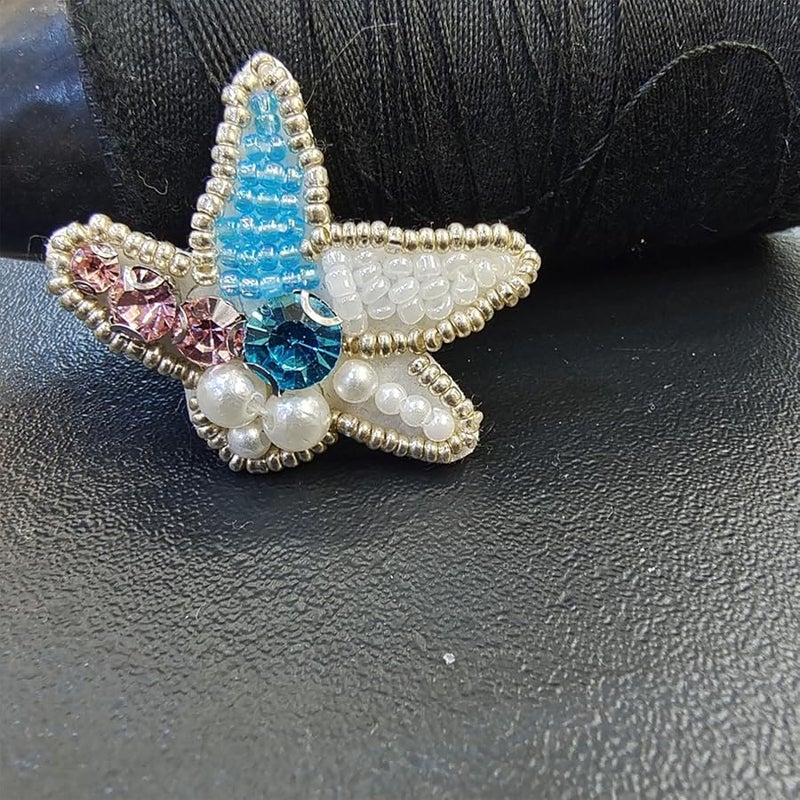 بقع قذيفة اللون مخلوق البحر مخيط مع اللؤلؤ حجر الراين للملابس سترات - Image 5