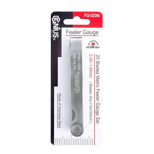 Genius Tools 20 Blades Metric Feeler Gauge Set (0.05~1.00mm) - FG-020M - Image 4