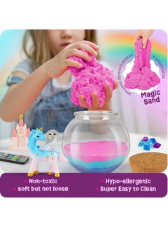 ESSEN Unicorn Terrarium Craft Kit for Kids Gifts for Girls Night Light Up Terrarium Kit DIY Unicorn Birthday Gift Toys for Girls Ages 4 5 6 7 8-12 Year Old Unicorn Art Craft Kit with Remote  - Image 4