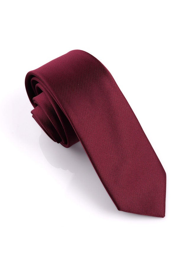 HOOTO 1pcs Men's Ties Solid Color Formal Mens Neckties 6cm for Business tie(red) - Image 5