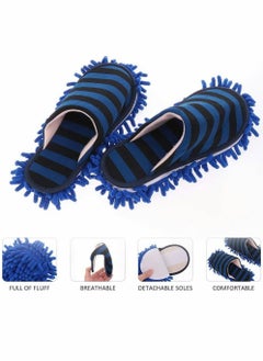 Y&D Floor Cleaning Shoes Mop Slippers Shoes, Multifunction Unisex Washable for Home Kitchen Bathroom Dust Tool Free Size  - Image 2