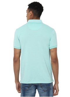 Allen Solly Allen Solly Men's Plain Regular Fit Polo (ASKPQRGFW44317_Light Green XL)  - Image 3