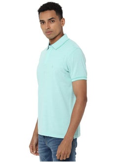Allen Solly Allen Solly Men's Plain Regular Fit Polo (ASKPQRGFW44317_Light Green XL)  - Image 2