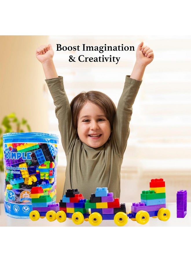 Dimple Dimple Building Blocks for Toddler (300 Pcs) Stacking Toys & Puzzle Games for Learning and STEM Fun Montessori Toys, Educational Baby Blocks Age 3+ Toddler Boy & Girl Birthday for Kids  - Image 3