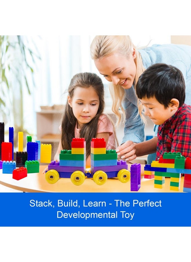 Dimple Dimple Building Blocks for Toddler (300 Pcs) Stacking Toys & Puzzle Games for Learning and STEM Fun Montessori Toys, Educational Baby Blocks Age 3+ Toddler Boy & Girl Birthday for Kids  - Image 2