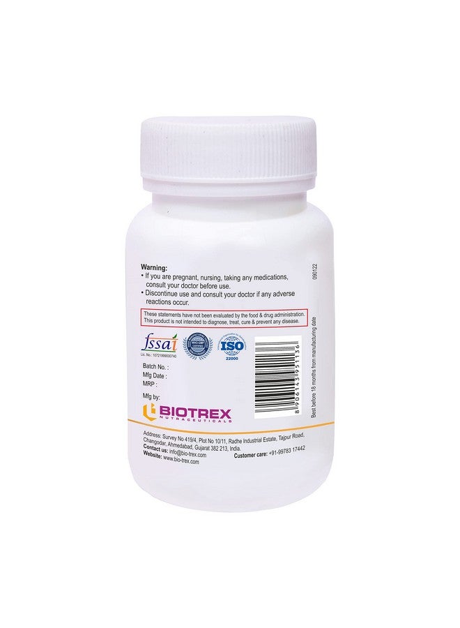 Biotrex Nutraceuticals Astragalus 500 mg, 60 Veg Capsules, Dietary supplement to strengthen Immune System, nutritional supplement, multivitamins, vitamin for men, women and adults, health supplements