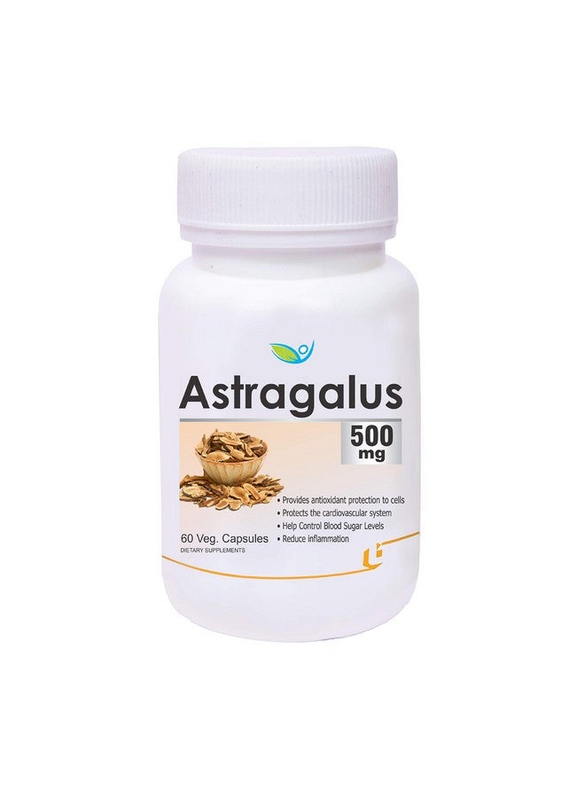 Biotrex Nutraceuticals Astragalus 500 mg, 60 Veg Capsules, Dietary supplement to strengthen Immune System, nutritional supplement, multivitamins, vitamin for men, women and adults, health supplements