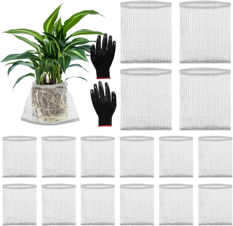Froidesente 16 Pcs Root Guard Gopher Proof Stainless Wire Steel Baskets, 1 Gallon Broad Gophers Moles Voles Mesh Baskets Protect Plant Roots Tubers Trees Flowers Crops (16 Pcs 1 Gallon Broad) - Image 1