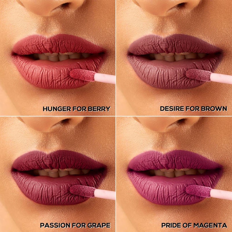 RENEE Stay With Me Mini Matte Lip Color Juicy Berries 2ml Each Long Lasting Light Weight Non Transfer Formula Water Smudge Proof - Image 5