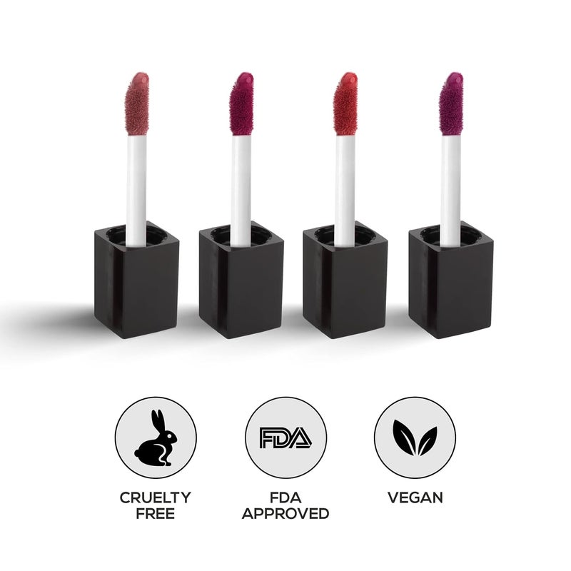 RENEE Stay With Me Mini Matte Lip Color Juicy Berries 2ml Each Long Lasting Light Weight Non Transfer Formula Water Smudge Proof - Image 3