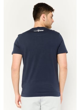 Plein Sport Men Sportswear Fit Short Sleeve Outdoor T-Shirt, Navy  - Image 4