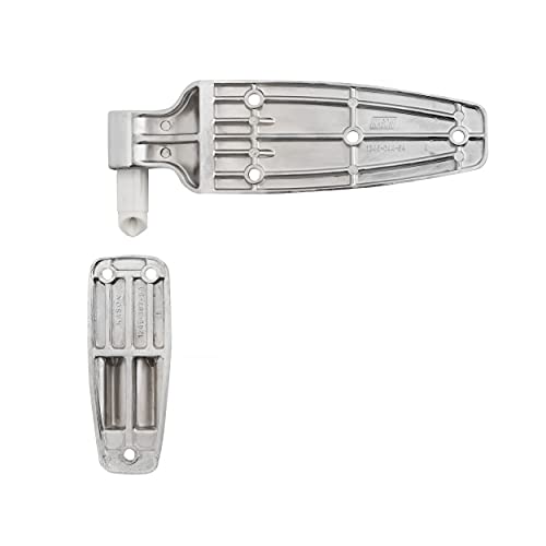Kason 1245 Reversible Cam-Rise Hinge, Flush Offset, Brushed Chrome Finish, 11245000088 - Image 2