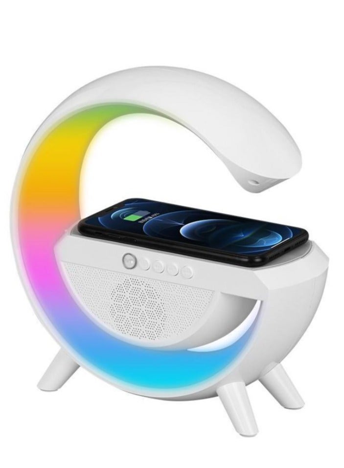 شاحن لاسلكي 3 في 1 بقدرة 10 وات وسماعة بلوتوث وإضاءة ليلية بألوان متعددة - Image 1