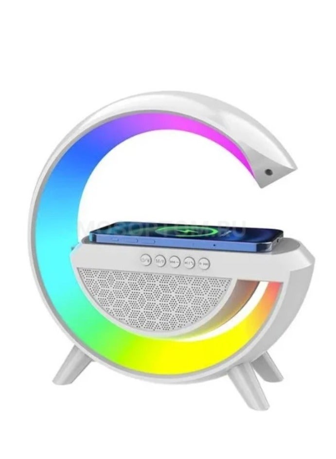 شاحن لاسلكي 3 في 1 بقدرة 10 وات وسماعة بلوتوث وإضاءة ليلية بألوان متعددة - Image 4