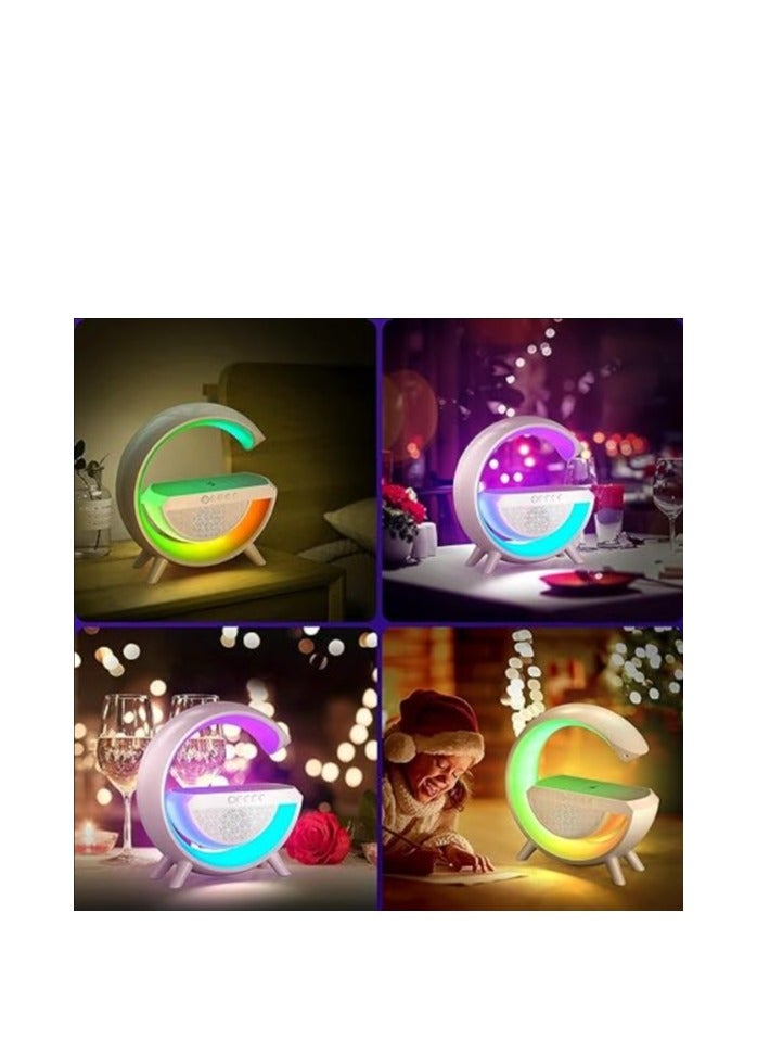 شاحن لاسلكي 3 في 1 بقدرة 10 وات وسماعة بلوتوث وإضاءة ليلية بألوان متعددة - Image 5