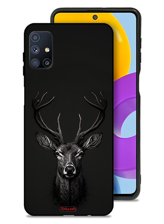 Tolwak Samsung Galaxy M51 Protective Case Cover Deer Digital Art - Image 1