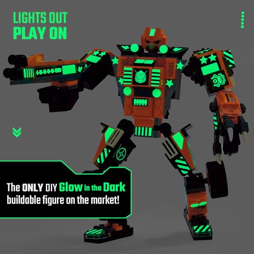 JITTERYGIT Mech Robot Soldier Glow in The Dark Bricks Toy STEM Gift Set, Juguetes para Niños De Christmas Birthday Regalos, Cool Military Holiday Present for Boys, Girls, Teen 6 7 8 9 10 Year Old - Image 3