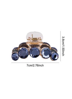 Lawie Lawie 4 Pack Clear Gold Blue Brown Crystal Gems Glitter Sparkly Fancy Plastic Octopus Hair Claw Clips Bling Jeweled Jaw Barrettes Hair Grips Clamps Buns Decorative Hair Accessories for Women Girls  - Image 4