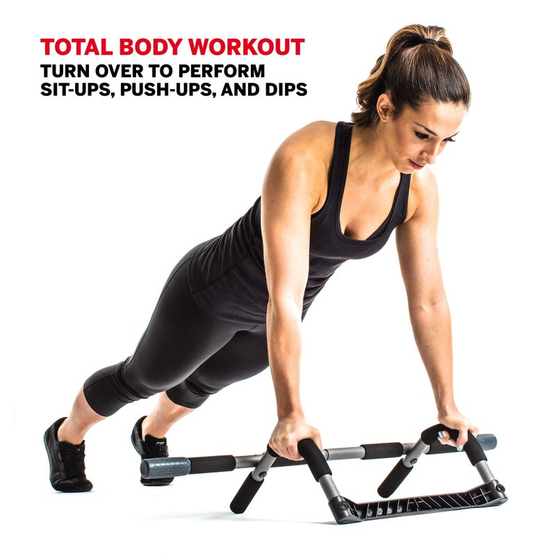 Perfect Fitness Multi-Gym Doorway Pull Up Bar and Portable Gym System, Sport, black,grey,silver - Image 3