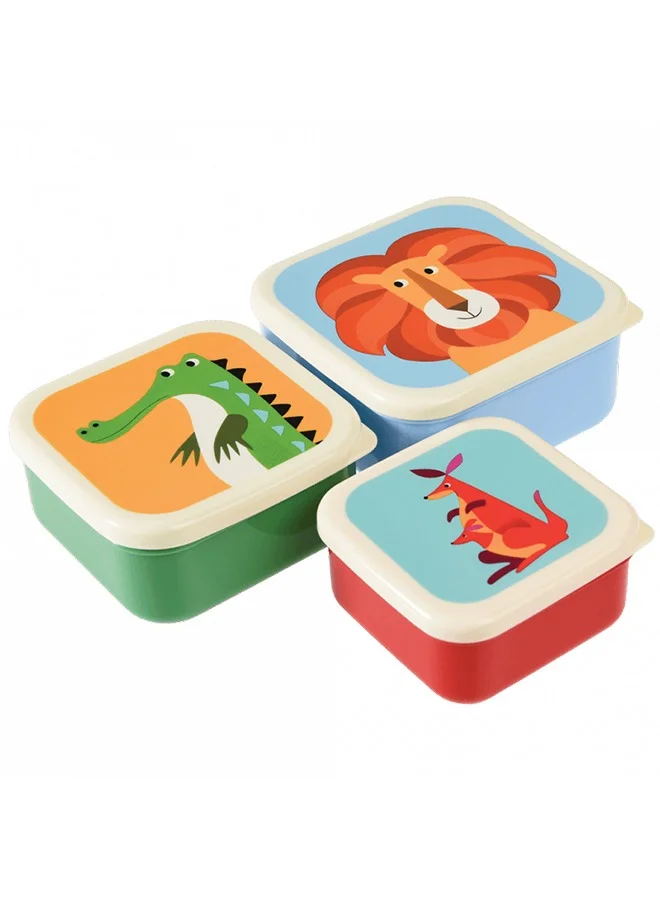 Rex London Snack boxes (set of 3) - Colourful Creatures