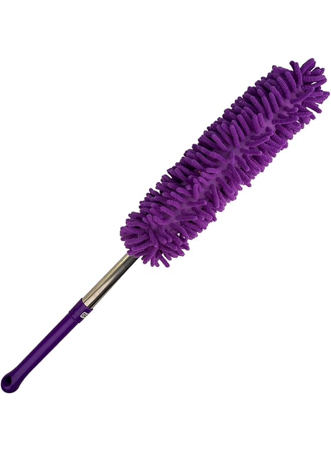 erorex Microfiber Duster, Microfiber Hand Duster Washable Microfibre Cleaning Tool Extendable Dusters for Cleaning Office, Car, Computer, Air Condition, Washable Duster (Purple) - Image 1