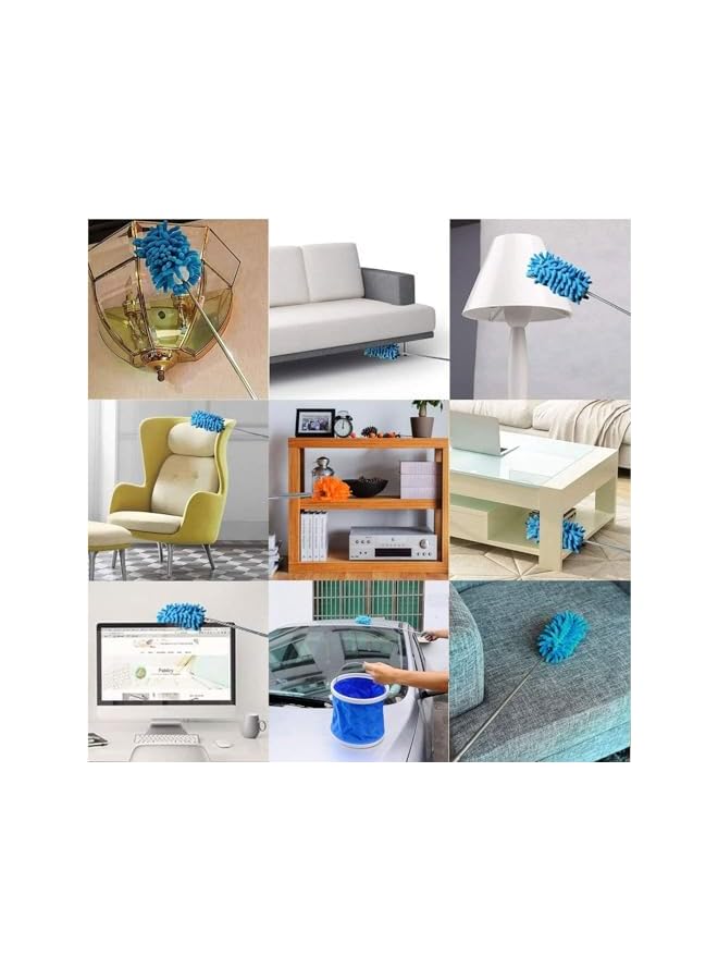 erorex Microfiber Duster, Microfiber Hand Duster Washable Microfibre Cleaning Tool Extendable Dusters for Cleaning Office, Car, Computer, Air Condition, Washable Duster (Purple) - Image 2