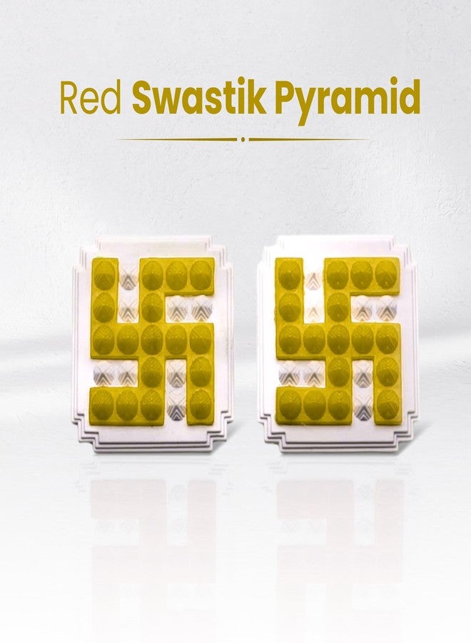 Plus Value Vastu Yellow Swastik Pyramid Vaastu Remedies for Home Office Main Door Entrance Temple Tijori Cash Box Important Files Electronics (2.5 Inches, 2 Pcs) - Image 5