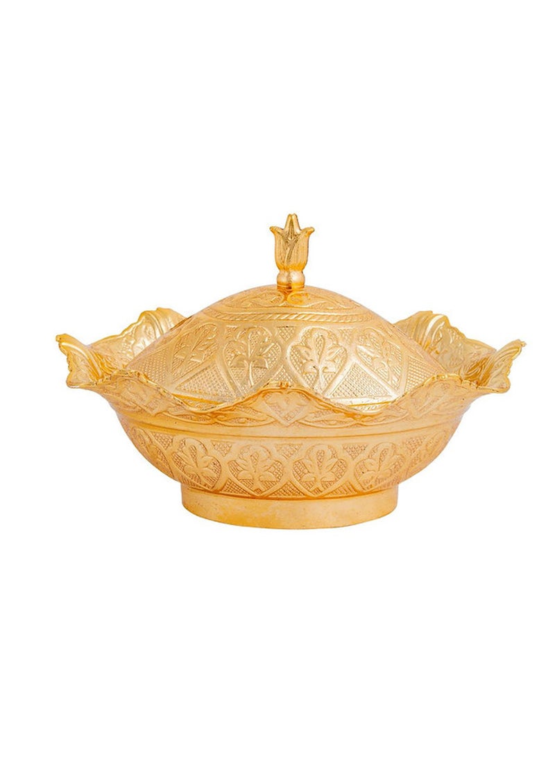 Chic Ottoman-Style Copper Sugar Pot with Lid – Magical Gold Color, Stylish Design, Made in Turkey  - Image 1
