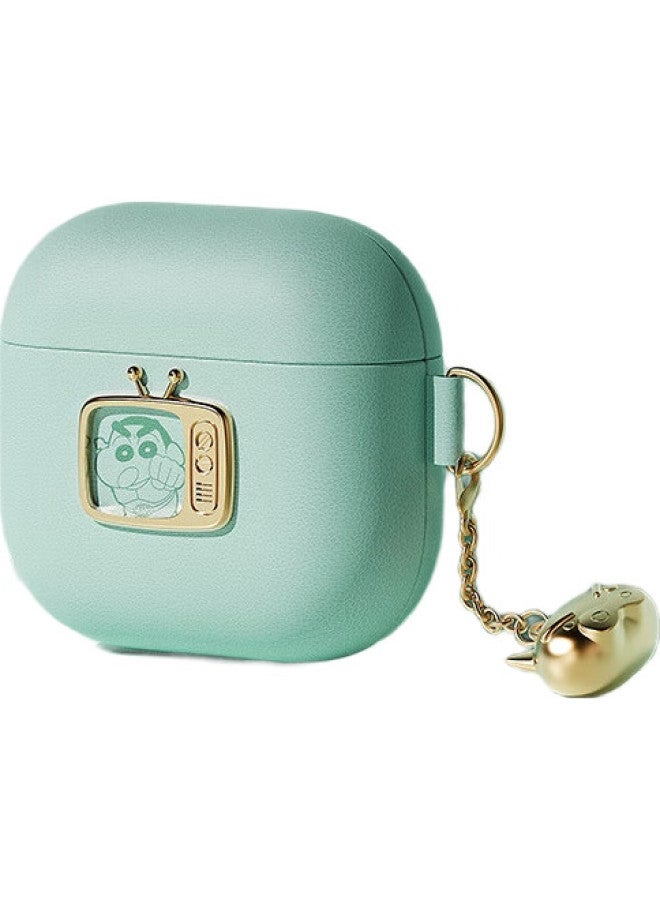 Rock حافظة حماية متوافقة مع Airpods 4 من كرايون شين-تشان، حافظة سماعات أبل Airpods الجيل الرابع، صندوق تخزين جلد، مضادة للصدمات، مضادة للغبار، مضادة للسرقة، مضادة لبصمات الأصابع، ختم كلاسيكي - Image 3