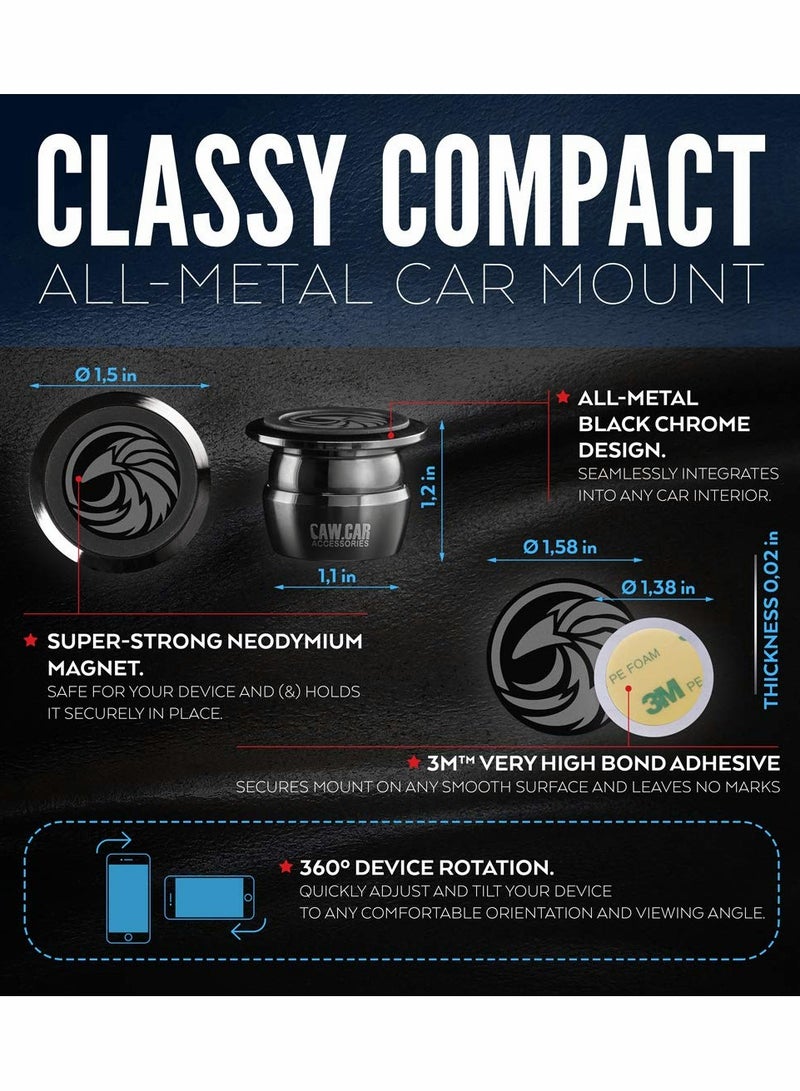 Zikra Universal Magnetic Car Phone Mount, All-Metal Cell Phone Holder for Car Dashboard - Image 2