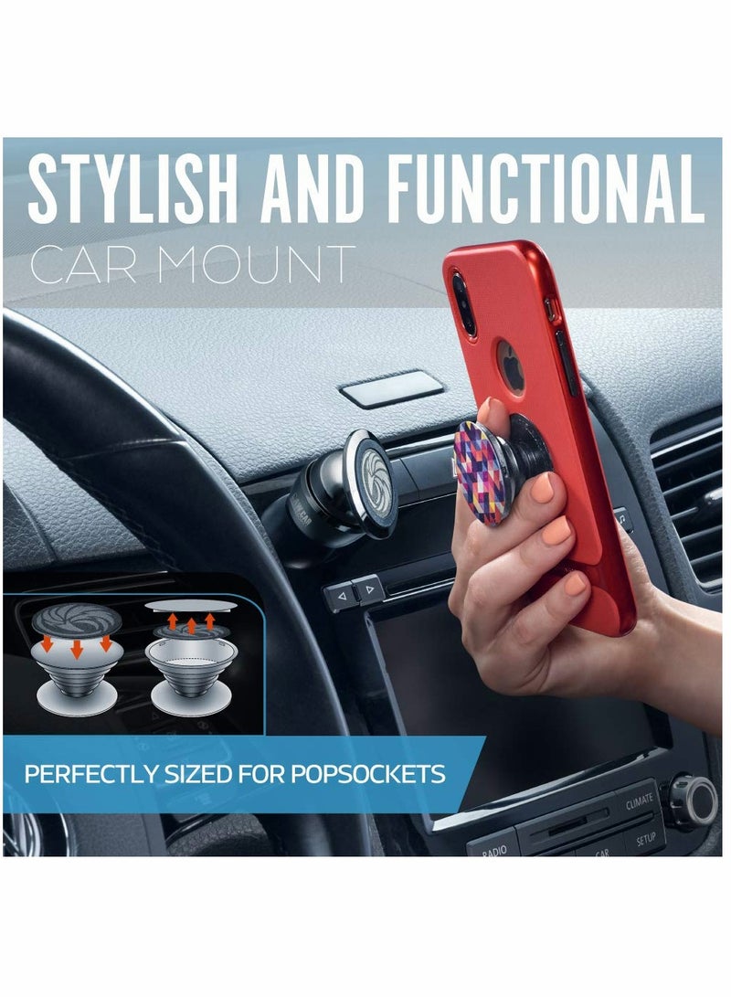Zikra Universal Magnetic Car Phone Mount, All-Metal Cell Phone Holder for Car Dashboard - Image 3
