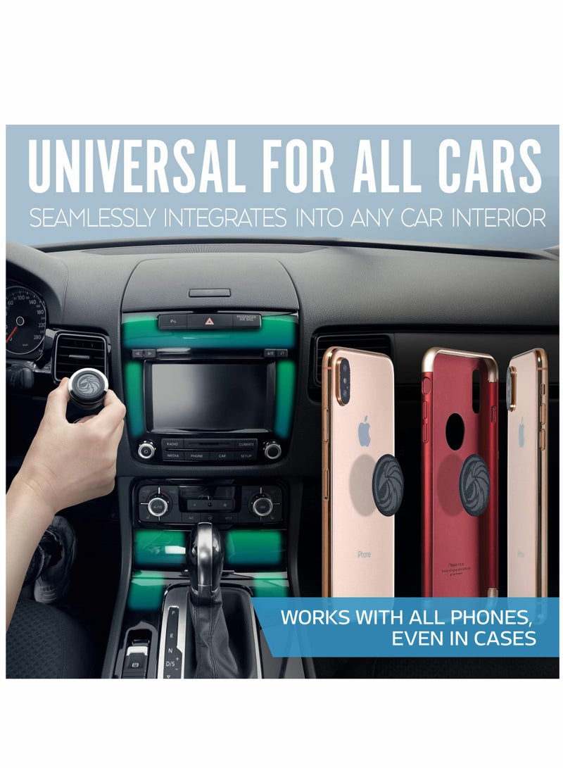 Zikra Universal Magnetic Car Phone Mount, All-Metal Cell Phone Holder for Car Dashboard - Image 4