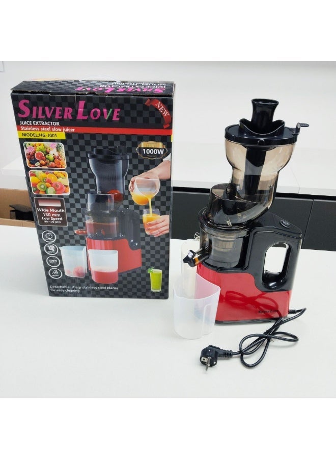 Silver Love Multifunction Juice Extractor with Slow RPM Technology Preserving Natural Vitamins Minerals and Fresh Taste in Every Glass - Image 4